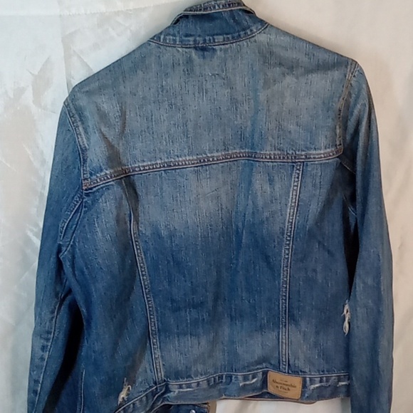 Ambercrombie and fitch women's vintage distressed blue jean jacket cotton - Picture 7 of 9